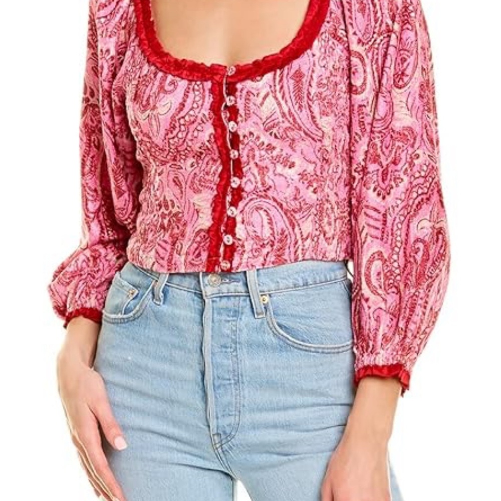 Free People Dare me Velvet Top